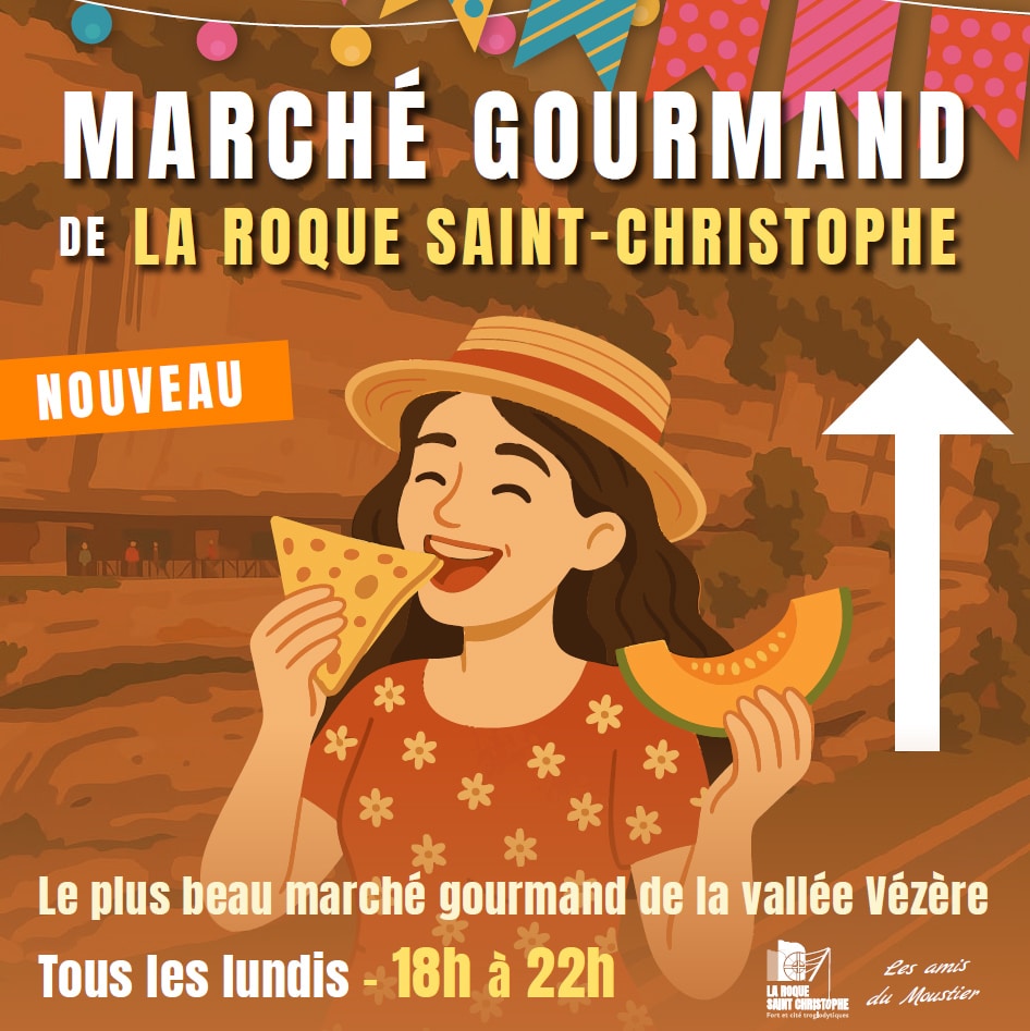 visuel marché gourmand la roque