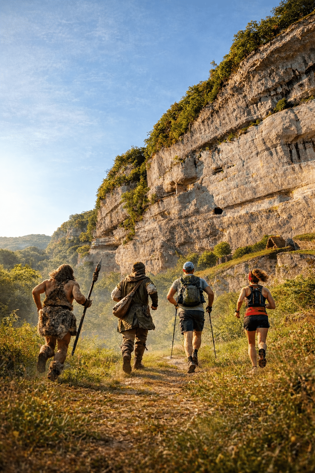 affiche sans texte trail du peuple des falaises