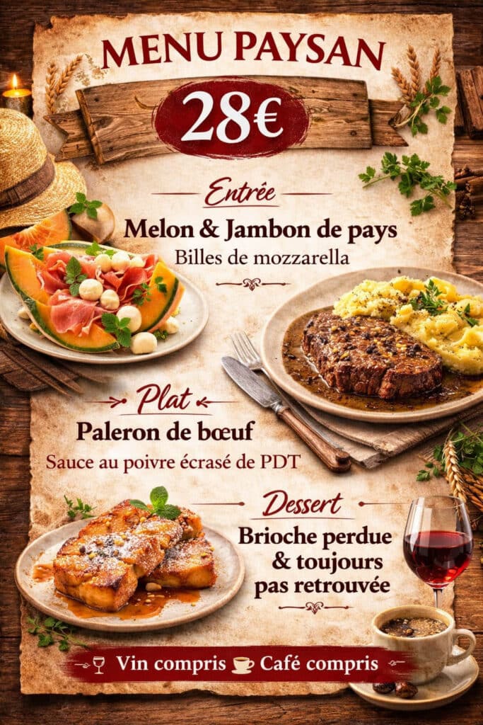 Menu Paysan corrigé 3